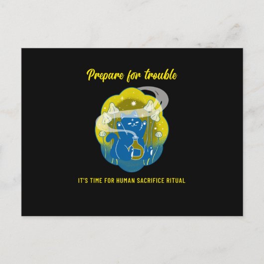 Carte Postale Préparez-vous à des problèmes - Rituel de sacrific (Devant)