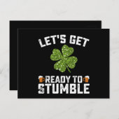 Carte Postale Préparons-nous à trébucher Drôle de jour de la Sai (Devant / Derrière)