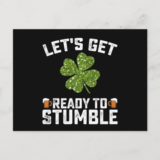 Carte Postale Préparons-nous à trébucher Drôle de jour de la Sai (Devant)