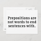 Carte Postale Prépositions (Devant / Derrière)