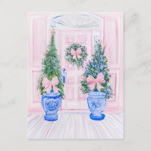 Carte Postale Preppy Chinoiserie Ginger Jar Christmas Tree