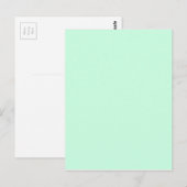 Carte Postale préppy couleur printemps pastel de mer vert menthe (Devant / Derrière)