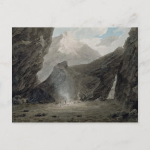 Carte Postale Près de Chiavenna dans les Grisons, vers 1779 (aqu