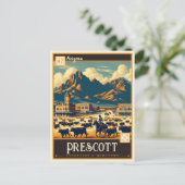 Carte Postale Prescott, Arizona | VINTAGE (Debout devant)