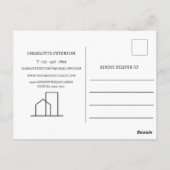 Carte Postale Présentation d'agent immobilier (Dos)