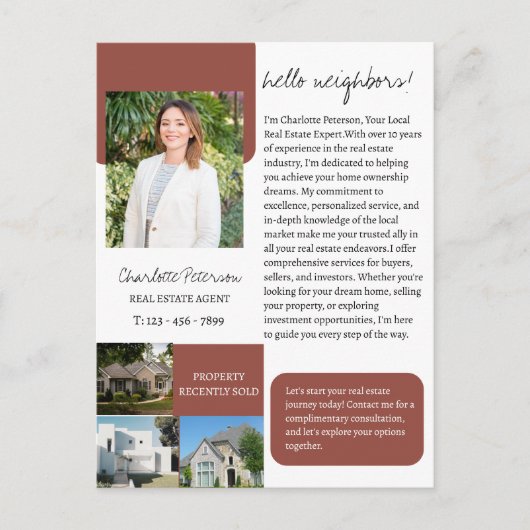 Carte Postale Présentation d'agent immobilier (Devant)