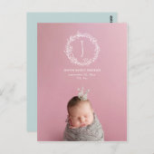 Carte Postale Présentation de l'annonce de naissance par photo d (Devant / Derrière)