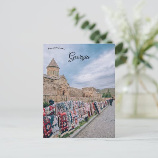 Carte Postale Présentation de tapis à Mtskheta (Debout devant)