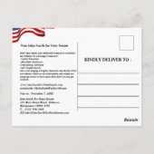 Carte Postale Présentation du candidat à la campagne électorale (Dos)