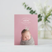 Carte Postale Présentation du faire-part de naissance photo de b (Debout devant)