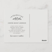 Carte Postale Présentation du faire-part de naissance photo de b (Dos)