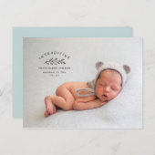 Carte Postale Présentation du faire-part de naissance photo de b (Devant / Derrière)