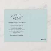 Carte Postale Présentation du faire-part de naissance photo de b (Dos)