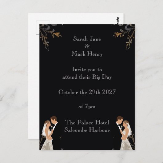 Carte Postale Présentation du Mariage d'invitation que vous pouv (Devant / Derrière)