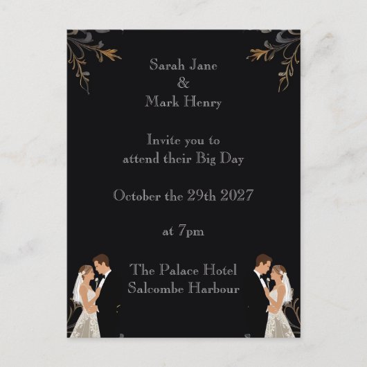 Carte Postale Présentation du Mariage d'invitation que vous pouv (Devant)