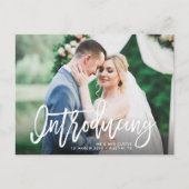 Carte Postale Présentation | faire-part du mariage de script de  (Devant)