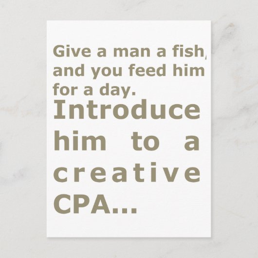 Carte Postale Présentez-le à un CPA créatif (Devant)