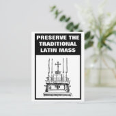 CARTE POSTALE PRÉSERVER LA MESSE LATINE TRADITIONNELLE CATHOLIQU (Debout devant)