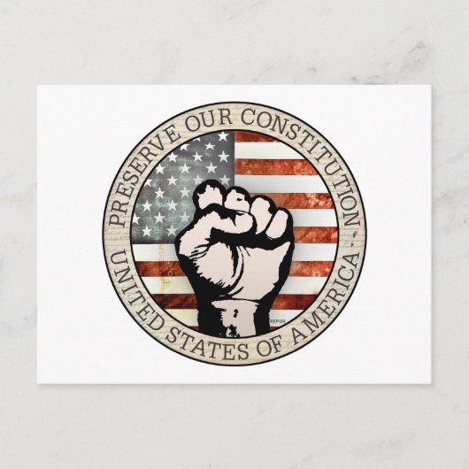Carte Postale Préserver Notre Constitution (Devant)