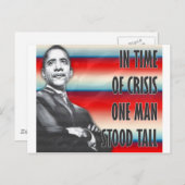 Carte Postale Président Barack Obama (Devant / Derrière)