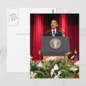 Carte Postale Président Barack Obama (Devant / Derrière)
