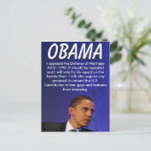Carte Postale Président Barack Obama (Debout devant)
