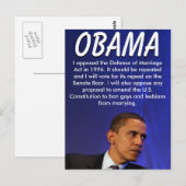 Carte Postale Président Barack Obama (Devant / Derrière)