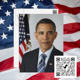Carte Postale Président Barack Obama 1er mandat Portrait officie