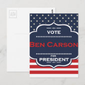 Carte Postale président ben carson (Devant / Derrière)