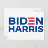 Carte Postale Président Biden Harris 2020 (Devant / Derrière)
