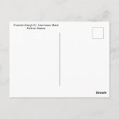 Carte Postale Président Eisenhower (Dos)