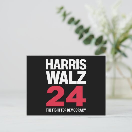 Carte Postale Président Elect Kamala Harris & Tim Walz 2024 (Debout devant)