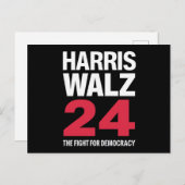 Carte Postale Président Elect Kamala Harris & Tim Walz 2024 (Devant / Derrière)