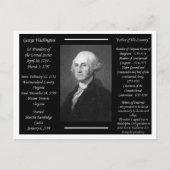 Carte Postale Président George Washington (Devant)