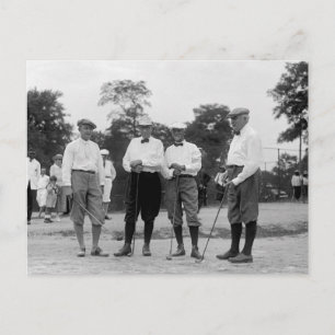 Carte Postale Président Harding Golf Foursome, années 1920