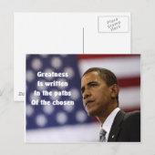 Carte Postale Président Obama (Devant / Derrière)