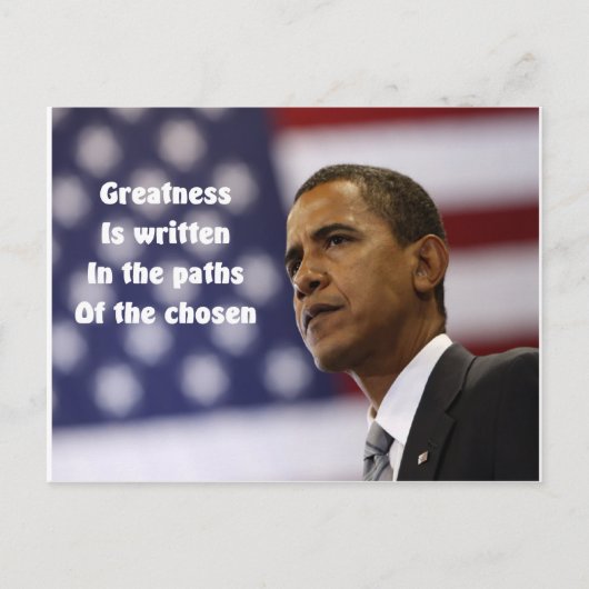 Carte Postale Président Obama (Devant)