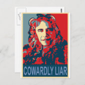 Carte Postale Président Obama - Lâche (Devant / Derrière)