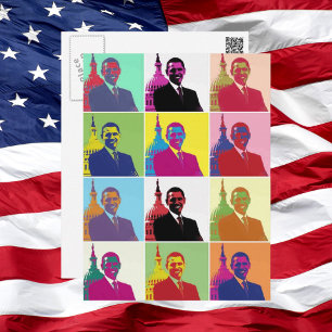 Carte Postale Président Obama Pop Art