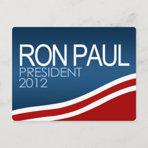 Carte Postale Président Ron Paul 2012