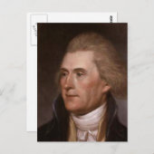 Carte Postale Président Thomas Jefferson (Devant / Derrière)