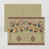 Carte Postale Président vintage des États-Unis d'Amérique (Devant / Derrière)