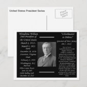 Carte Postale Président Woodrow Wilson (Devant / Derrière)