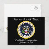 Carte Postale PRÉSIDENTE OBAMA Inauguration Commémoration (Devant / Derrière)