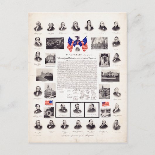 Carte Postale Présidents politiques vintages (Devant)