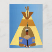 Carte Postale Prêt à écrire un livre sur l'anecdote indienne (Devant)