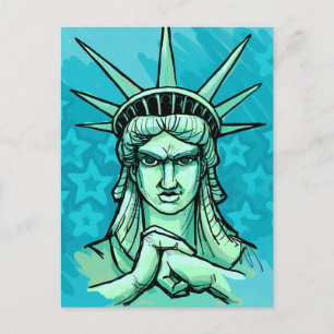 Carte Postale "Prêt à frapper quelque chose" Liberté