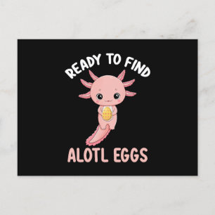 Carte Postale Prêt À Trouver Des Oeufs Alotl Axolotl Pâques