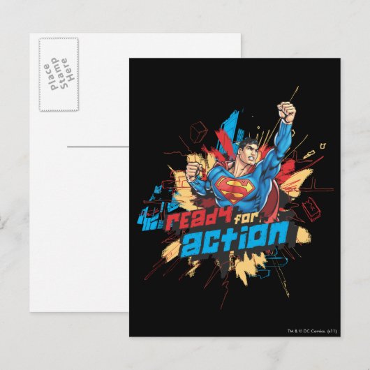 Carte Postale Prêt pour l'action (Devant / Derrière)