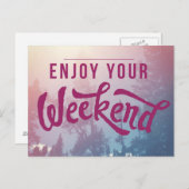 Carte Postale Prêt pour le week-end (Devant / Derrière)